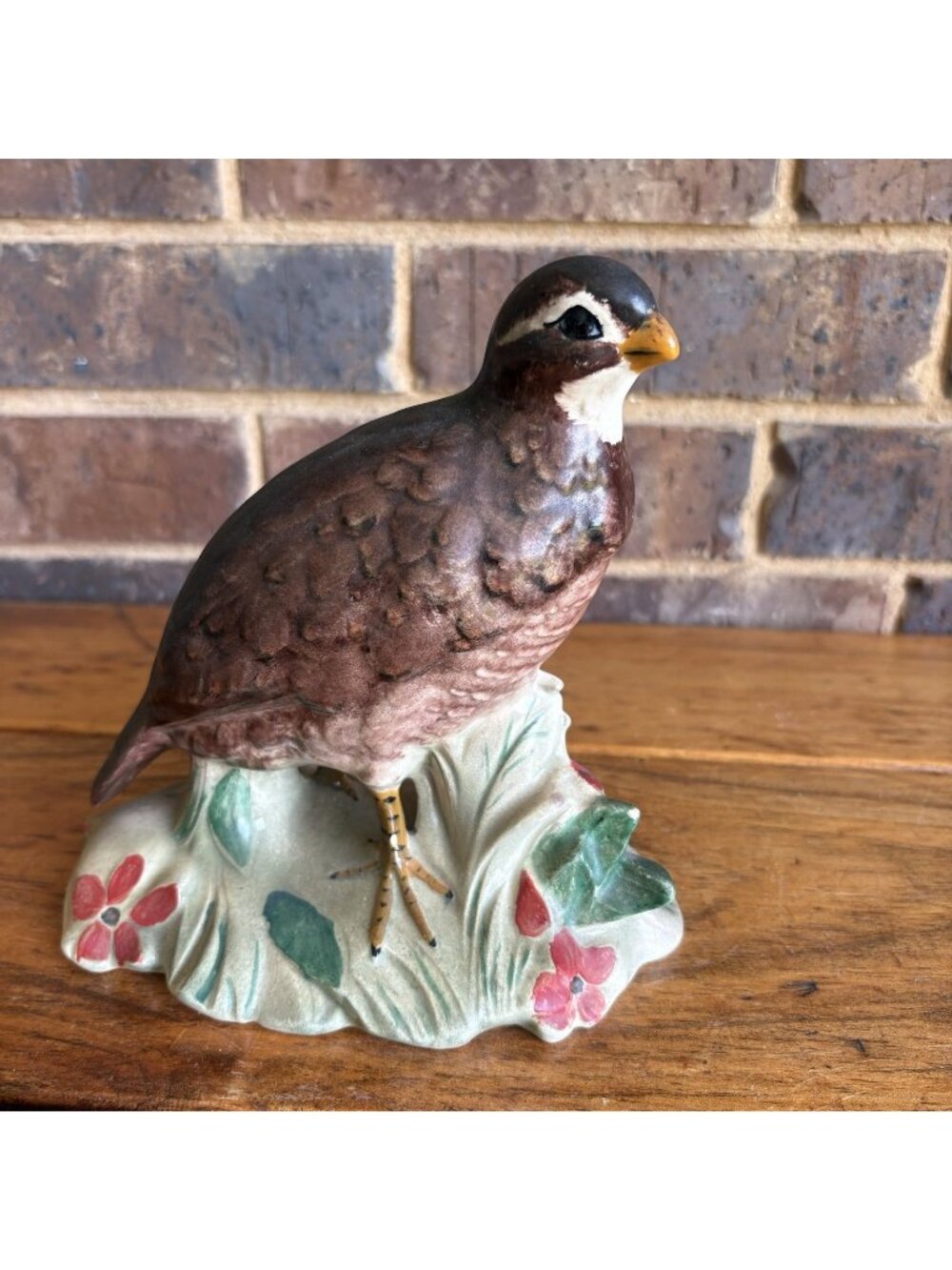 Ceramic Quail Vintage Holland Mold 7in Tall 2 Small Chips